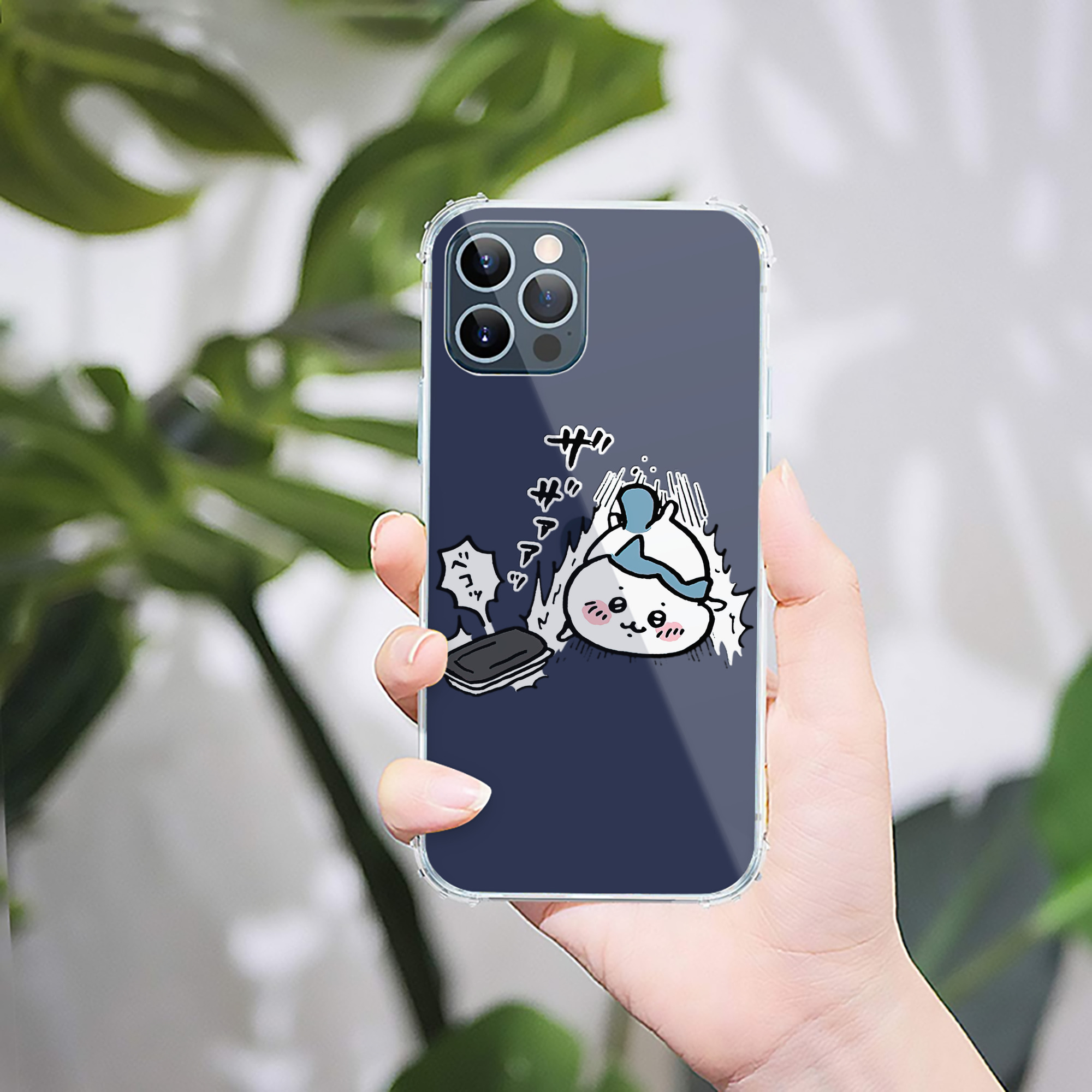（画像用） ちいかわ ハチワレ Chii-kawa hachiware 【iPhone 12シリーズ対応】透明スマホケース（クリアソフトケース）